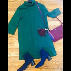 Zara green sweater dress